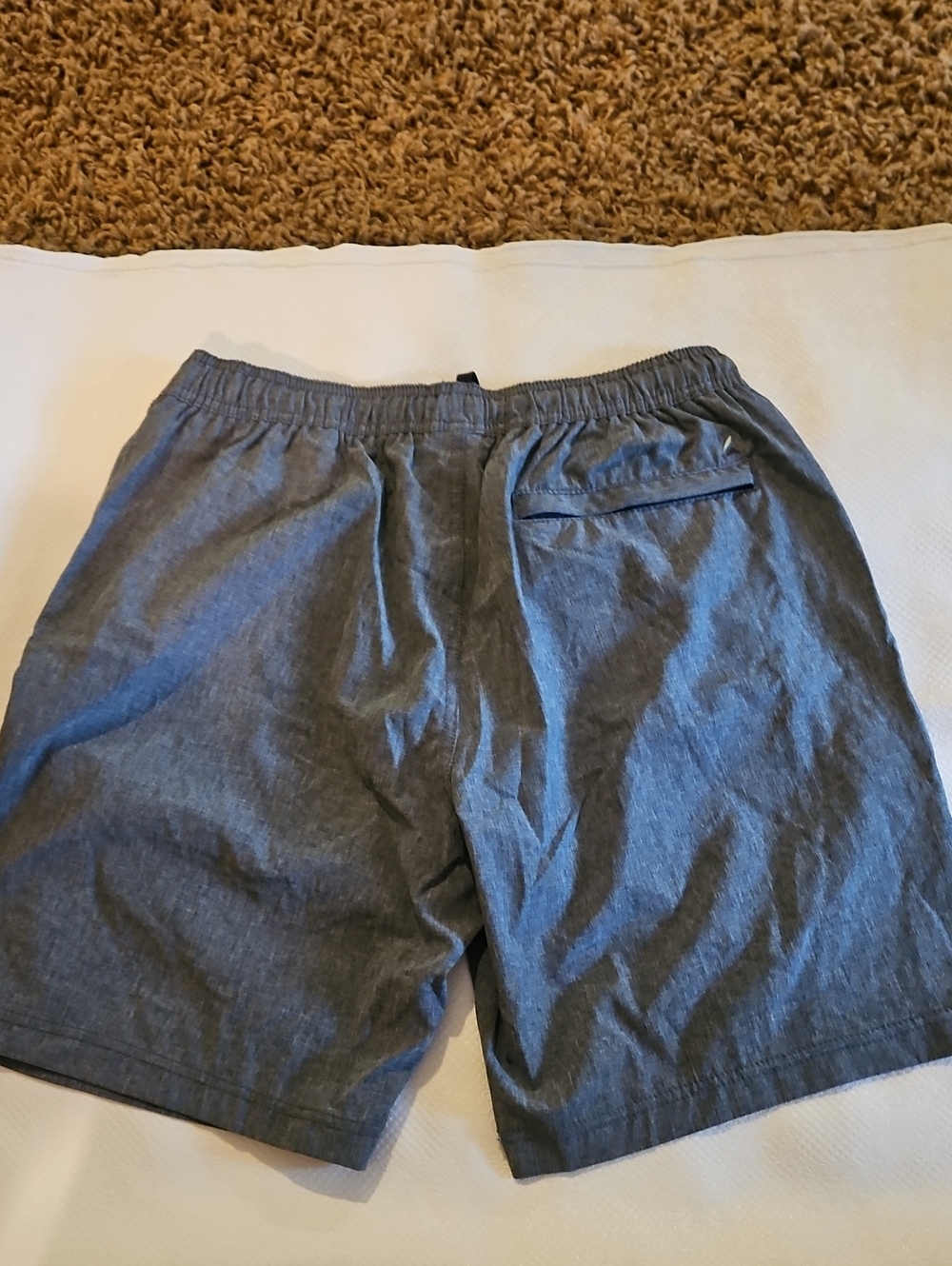 Tailor Vintage Gray Elastic-Waist Shorts Sz M - Picture 4 of 8